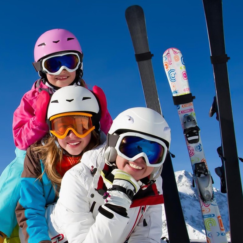 Adjustable Ski Ties, 2 Pack Ski Belts, Ski Strap Fasteners,