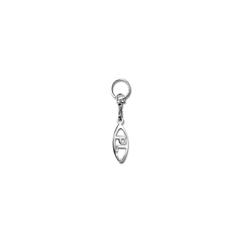 Avisa Stainless steel key chain - 'PL' in an ellipse