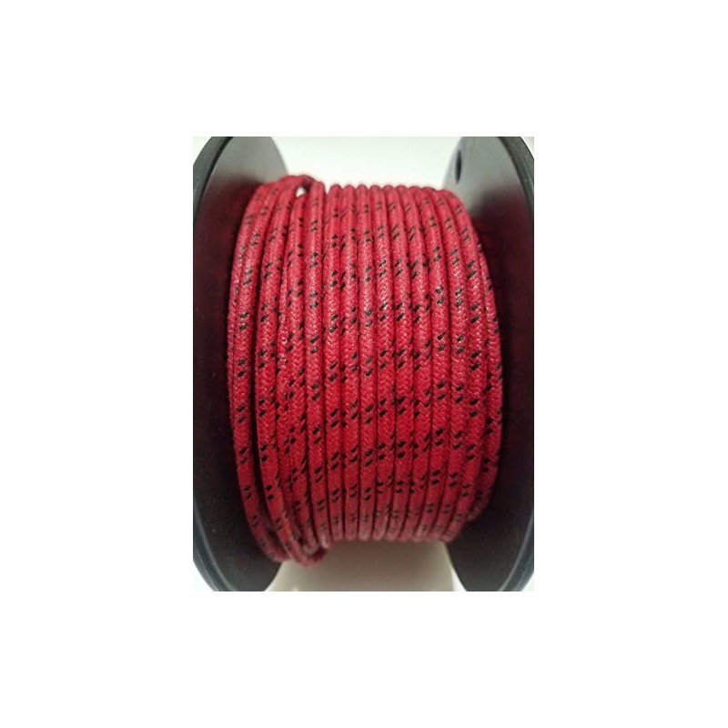 Vintage Braided Cloth Covered Primary Wire 16 gauge Red w/