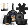 UMETRE pots and Pans Set, Nonstick Cookware Set Detachable Handle,