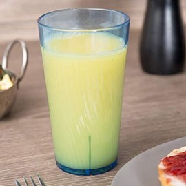 TrueCraftware-Set of 12 Belize 10 oz. Tumbler/Drinking Cups Blue Polycarbonate-Premium Iced Tea Glasses Stackable Reusable Dishwasher Safe Break-Resistant for Home and Restaurants