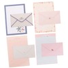 Operitacx 4 Sets Cute Floral Writing Paper with Envelopes Cartoon