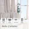 Linen Curtains Boho Farmhouse Curtains for Bedroom Living Room 63