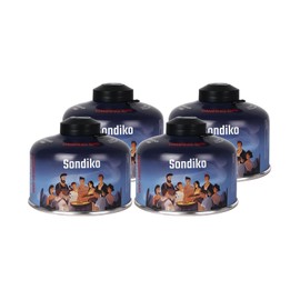 Sondiko Isobutane Fuel Canister 100g 4 Pacl, Camping Stove Fuel, Butane Camping Propane Mixture Blend Camping Fuel Gas