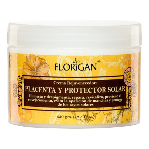 Crema Rejuvenecedora Placenta Y Protector Solar 350grs.