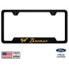 Au-TOMOTIVE GOLD Vintage Ford Bronco Universal Black Polycarbonate License Plate