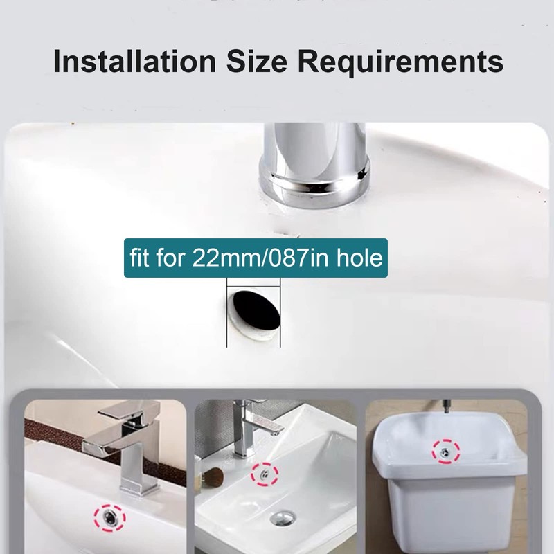 2 Pack Sink Overflow Ring Chrome Bathroom Vanity Sink Overflow