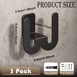 Hpamba Wall Mounted Shoe Holder Wall Hanging Shoe Holder Wall Shoe Rack Multifunctional Wall Mounted Door Shoe Hangers for Entrance Door Bathroom Shoe Hanger Hallway Simplicity Pack of 3