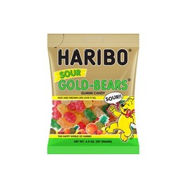 Haribo Gold Bears Sour Gummy Candy, 4.5 Ounce -- 12 per case.