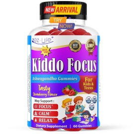 Ez-Life Kiddo Focus Anti-Stress Children Ashwagandha Gummies for Calm Mood & Brain Boost