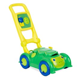 Melissa & Doug Sunny Patch Snappy Turtle Lawn Mower - Pretend Play Toy for Kids