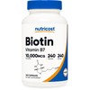 Nutricost Biotin (Vitamin B7) 10,000mcg (10mg) Vitamin Supplement, 240 Capsules