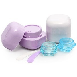 Cream Tin, Pack of 4, Cosmetic Tin, Cream Jar, Mini Clear Jar Jar with Lid, Refillable Cosmetic Container for Lip Balm, Cosmetics, Cream, Samples, Nail Art