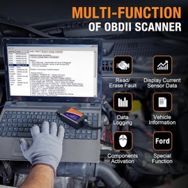 Comforty OBD2 Adapter - USB Scanner with MS-CAN/HS-CAN Switch - Professional OBDII Diagnostic Scan Tool for Ford and Mazda V1.5