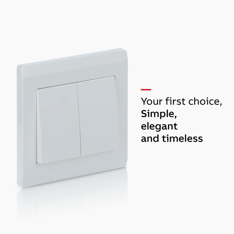 ABB Inora 2 Gang Light Switch • 2 Way Premium