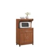 Hodedah Microwave Kitchen Cart, Cherry