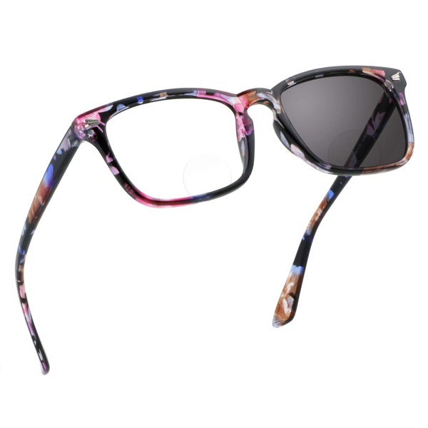 LifeArt Bifocal Reading Glasses, Transition Photochromic Dark Grey Sunglasses, Computer