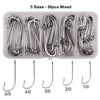 Stainless Steel Saltwater Fishing Hooks - 40pcs 34007 O'shaughnessy Hooks
