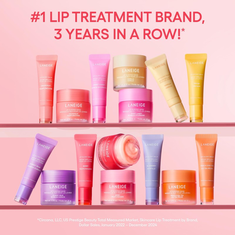 LANEIGE Lip Glowy Balm, Grapefruit: Sheer Tinted Lip Moisturizer with