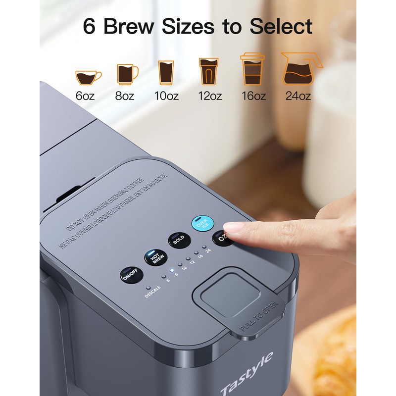 Tastyle Single Serve Hot & Iced Coffee Maker with Strong