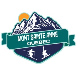 Mont Sainte Anne Quebec Ski Adventures Souvenir 4 Inch Fridge Magnet Mountain Design