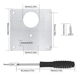 Pack of 20 Cabinet Hinge Repair Plates, with 160 Pieces Screws and Screwdriver, Furniture Hinge Plate for Cabinet, Furniture, Drawer, Window, Screw-On Hinges, Repair Clips with Hole (20)