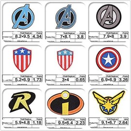 Pack of 14 Patch, Badge Patch for Clothes, Jackets, Backpacks, T-Shirt, Jeans