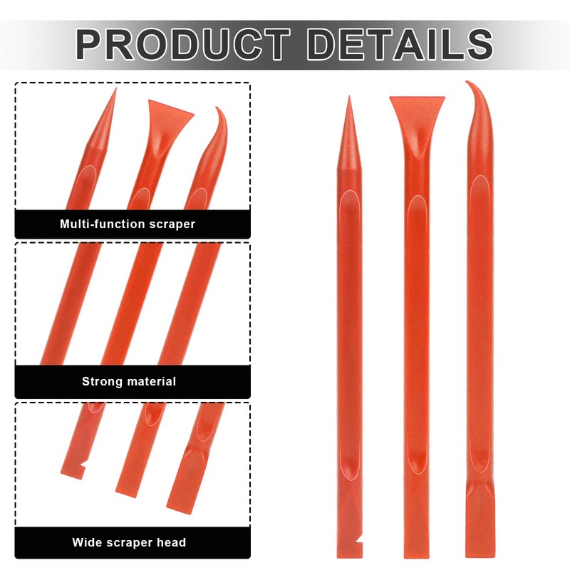 9 Pieces Plastic Scraper, No-Scratch Paint Scraper Tool Portable Car