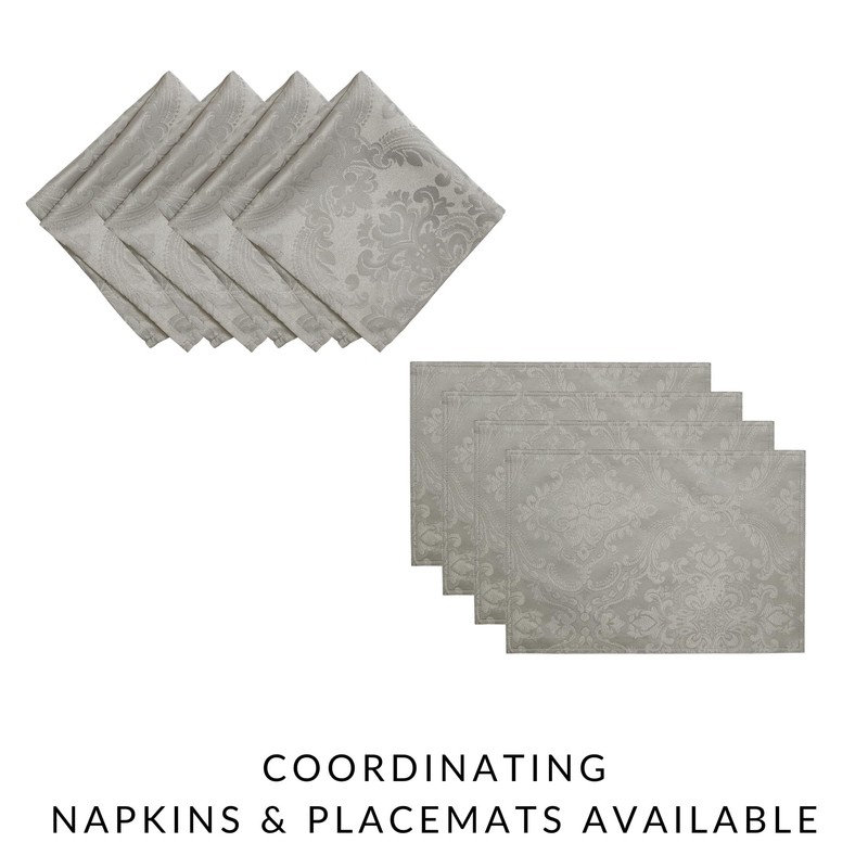 Elrene Home Fashions Caiden Elegance Damask Tablecloth, 52" x 52",