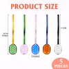 Aemgo 5 Pieces Glass Spoons, 6 inch Coffee Teaspoons, Heat