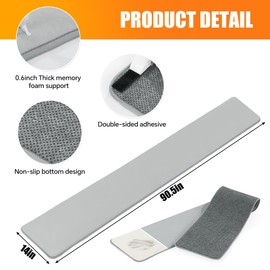 BALAPET Thick Memory Foam Fireplace Baby Proofing, 90.5x14 in Soft Fireplace Cover Hearth Cushion Baby Proof, Velvet Protectors for Children Proofing, Edge Protector(Gray,14x90.5in)