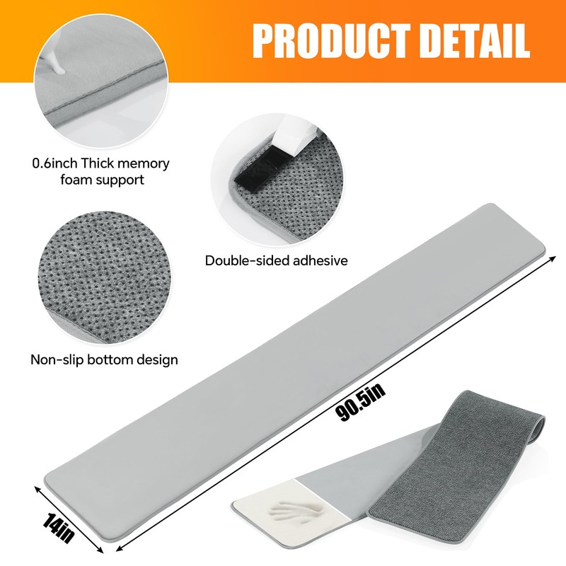 BALAPET Thick Memory Foam Fireplace Baby Proofing, 90.5x14 in Soft