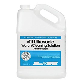 L & R Ultrasonics #111 Ultrasonic Waterless Watch Cleaning Solution Ammoniated 1 Gallon