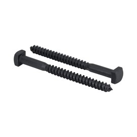 Rustic Square Lag Screws, Ruspert Weatherproof Coating, Black Exterior Lag Bolts, 1/4 x 3-Inch, (Pack of 25)