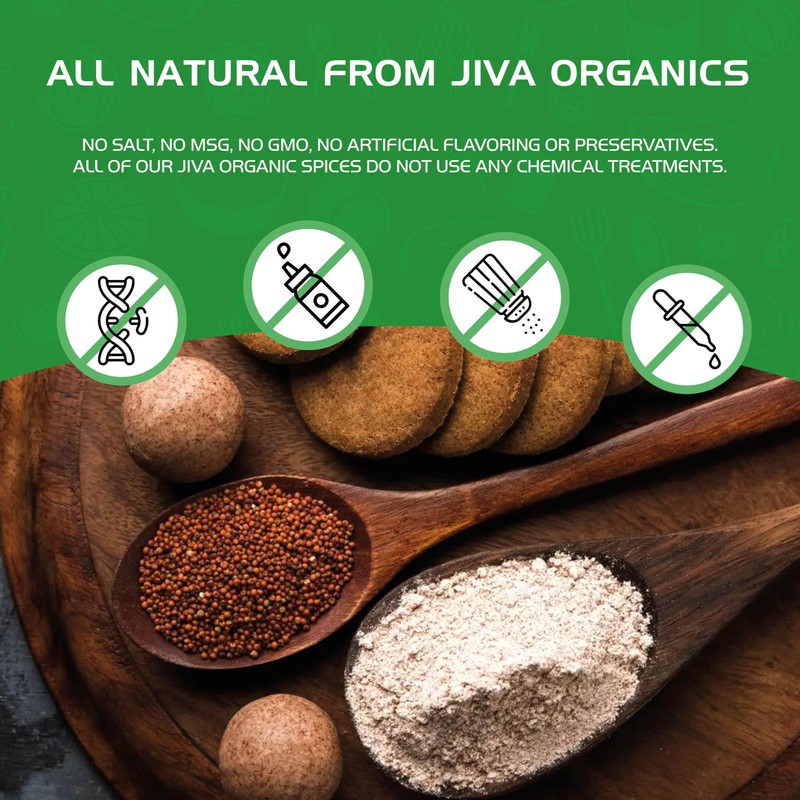 Jiva Organic Ragi Flour 2 Pound Bag (32 ounce) -