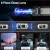 3 Channel Mirror Dash Camera for Cars, 10" Triple Rear