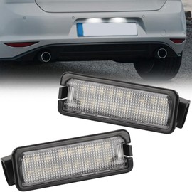 Jiacheng 2 pack Licence Number Plate Light, 6500K Rear License Plate Lamps fits for VW Golf Passat Polo New Beetle Lupo Rabbit Seat Leon 1K8943021 3D0943021A 3C5943021
