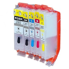 PGI-280XL CLI281XL Empty refillable Ink Cartridge Compatible for Canon PIXMA TS6120 TS6220 TS6320 TR7520 TR8520 8522 TR8620 TS702 TS9521C TS9520 with Permanent chip