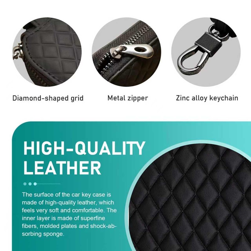 winterrock Car Key Case, Genuine Leather Key Fob Cover, Remote