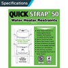 HoldRite QuickStrap for 80 Gallon Water Heater, Galvanized Stainless Steel,