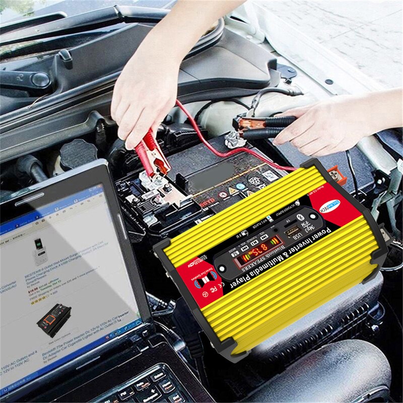 300W Sine Waves Power Inverter 12V to 110V/220V Converter with