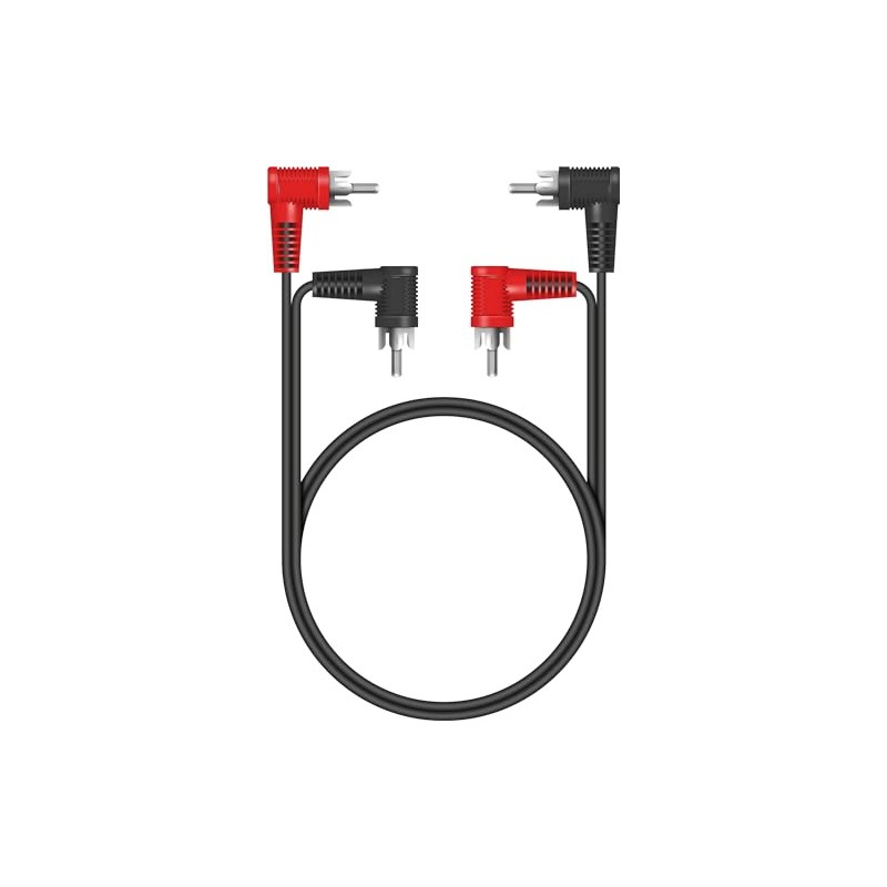2 x Right Angled Phono Plug to 2 x Right