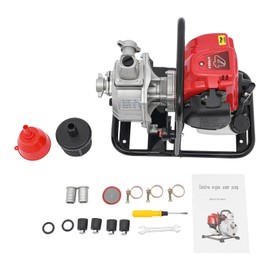 Gasoline Engine Water Pump, 38CC 4 Stroke 1200W 1 Inch Portable Gas-Powered Water Transfer Pump High Pressure Irrigation Water Pump Single-cylinder Air-cooled Water Pump for Irrigation Pool