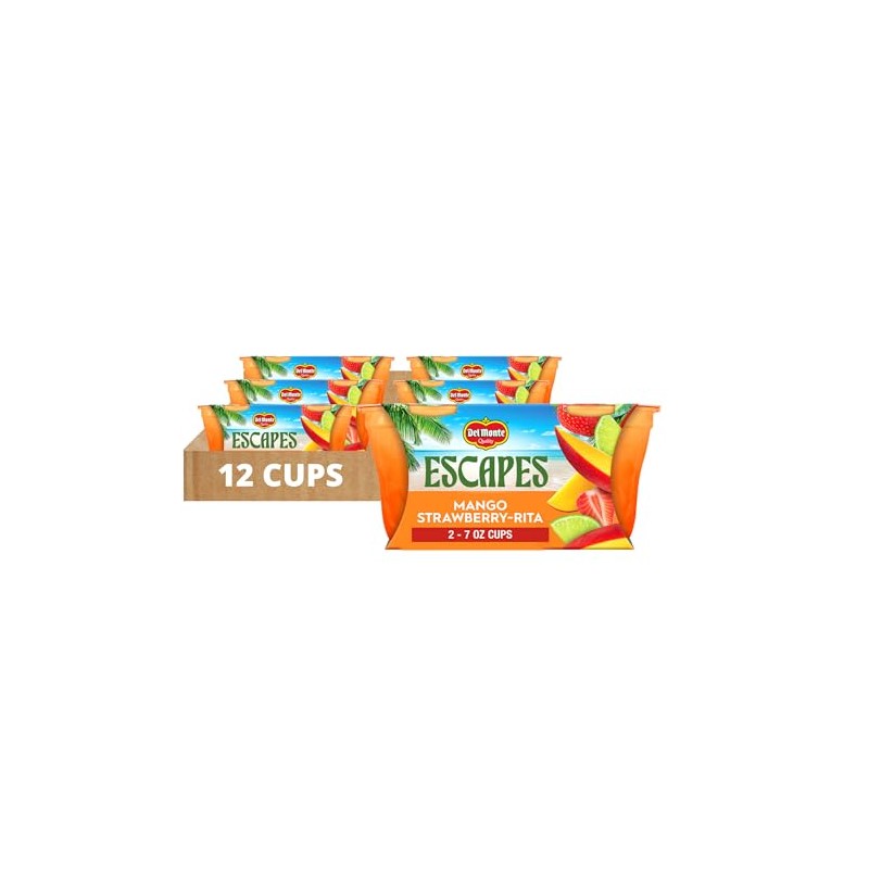 Del Monte Escapes Mango Strawberry - Rita, 7 oz Cups,