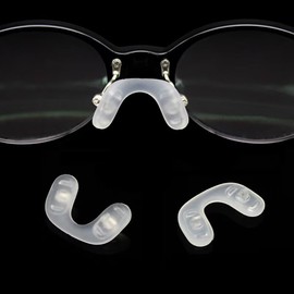 Eyeglass Nose Pads,U Shaped Screw-in Nose Piece，Soft Silicone Non Slip Saddle Bridge Nose Pads for Glasses Eyeglasses