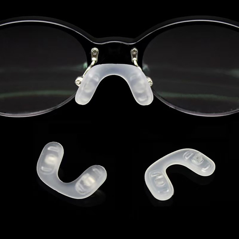 Eyeglass Nose Pads,U Shaped Screw-in Nose Piece，Soft Silicone Non Slip