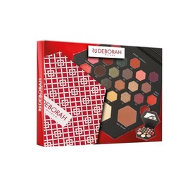 Deborah Milano Gift Set for Women Make Up Beauty Gift No.2 Small Warm Tones Including Palette of Eyeshadow, Gloss, Lipstick and Face Powder with Various Surfaces and Colours