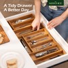 keechee 6-Piece Bamboo Drawer Organizer Set, 2.2" Deep | Multi-Use