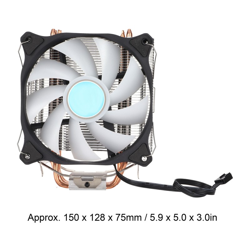 CPU Fan 4 Pure Copper Heat Pipes Mute Heatsink with