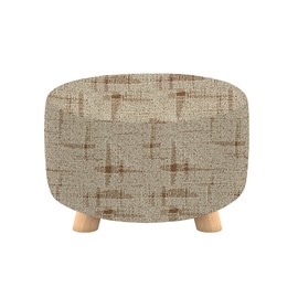 Cornasee Stretch Round Ottoman Cover,Footstool Slipcover Storage Stool Furniture Protector Modern Style (​​Flaxen Brown​​, M-Round)